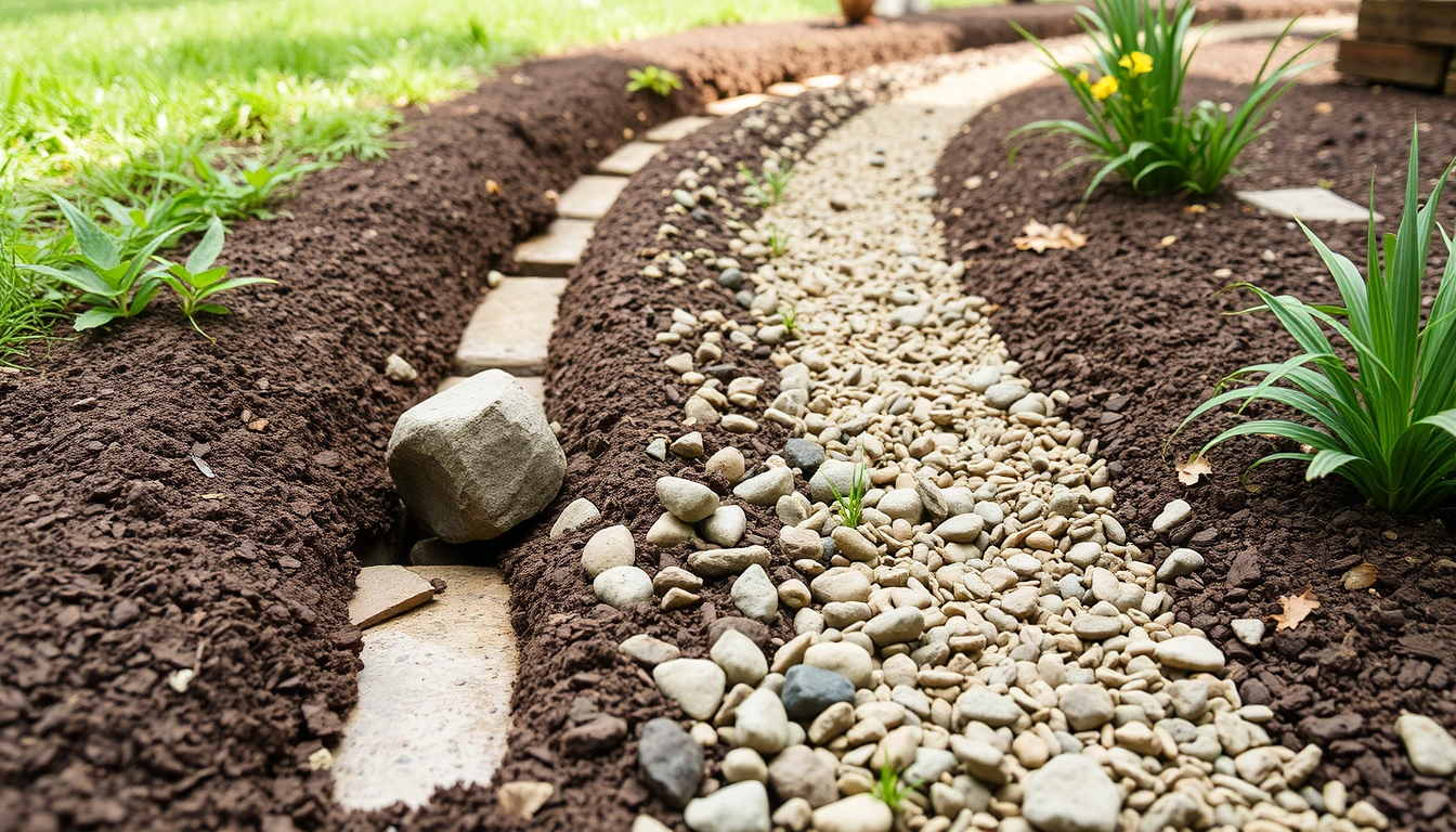 French Drain vs Dry Creek Bed for Yard Drainage French Drain vs Dry Creek Bed for Yard Drainage