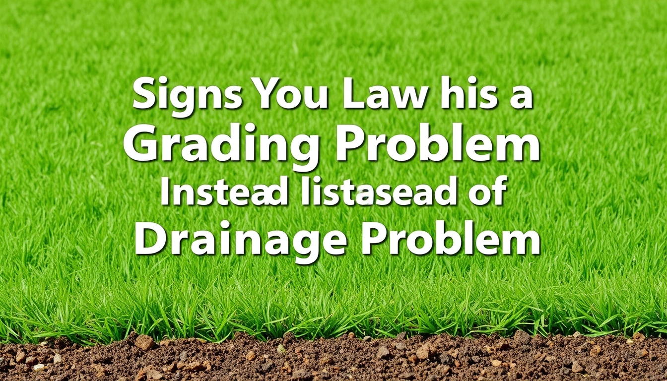 Signs Your Lawn Has a Grading Problem Instead of a Drainage Problem