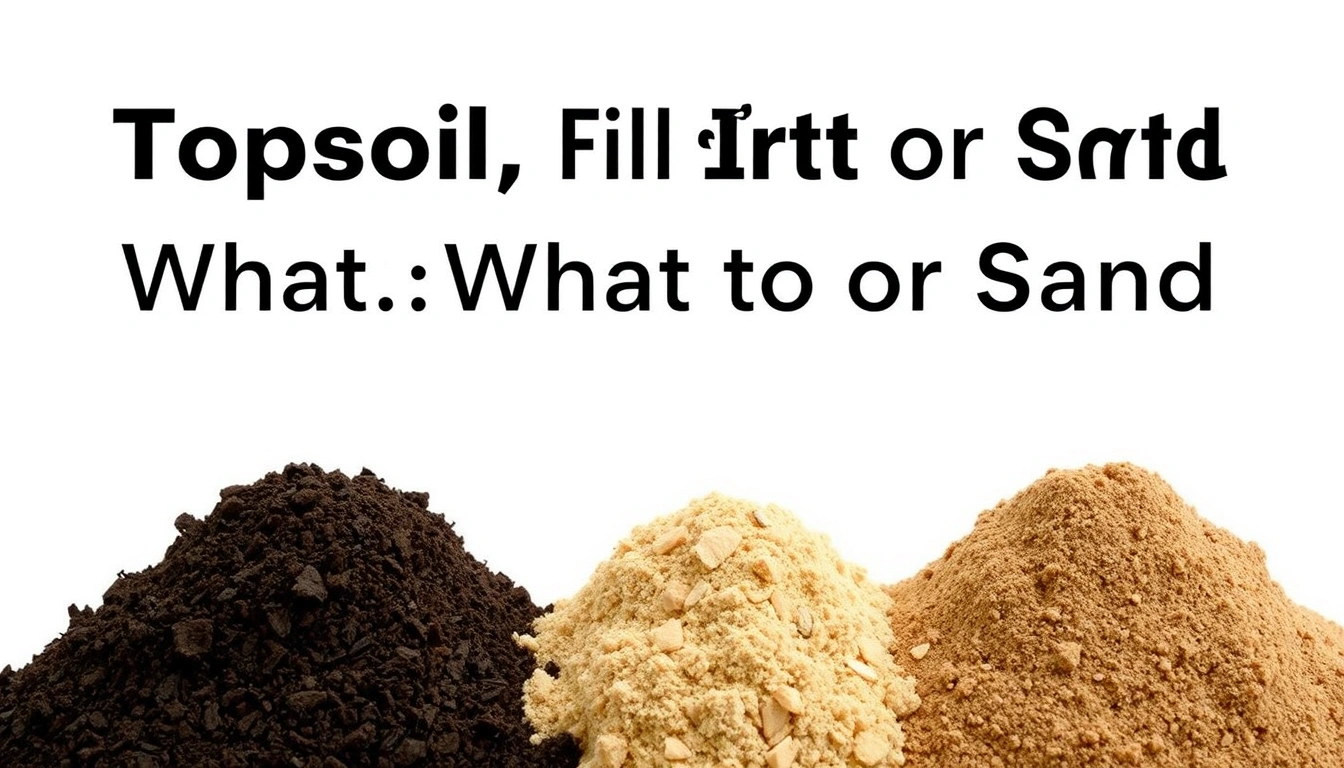 Topsoil, Fill Dirt, or Sand: What to Use for Yard Grading Topsoil, Fill Dirt, or Sand: What to Use for Yard Grading